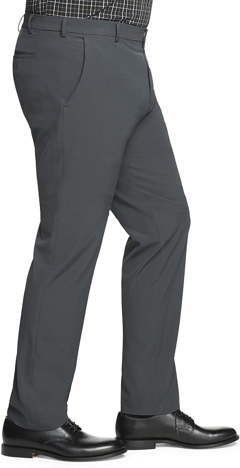 imageVan Heusen Mens Big and Tall Stain Shield Stretch Straight Fit Flat Front Dress PantCharcoal Smoke