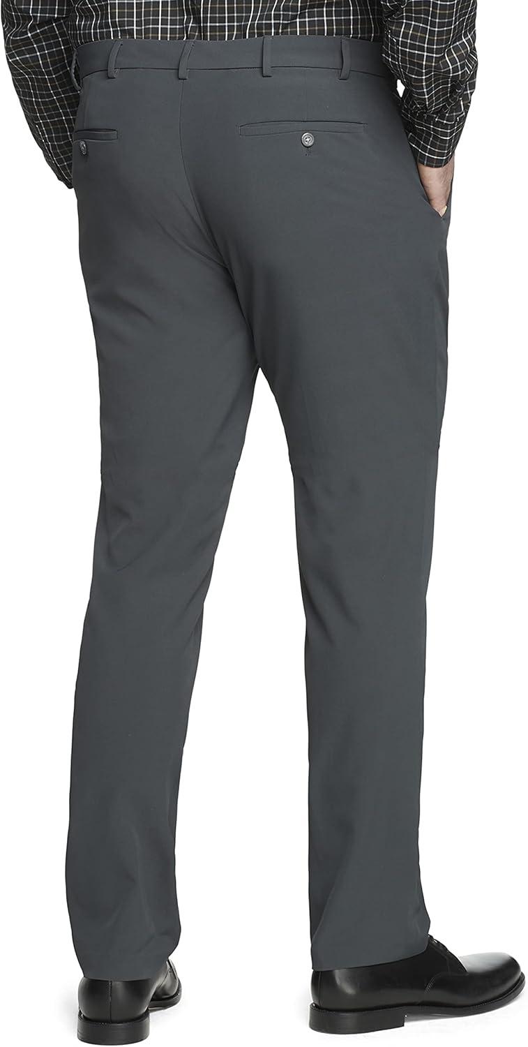 imageVan Heusen Mens Big and Tall Stain Shield Stretch Straight Fit Flat Front Dress PantCharcoal Smoke