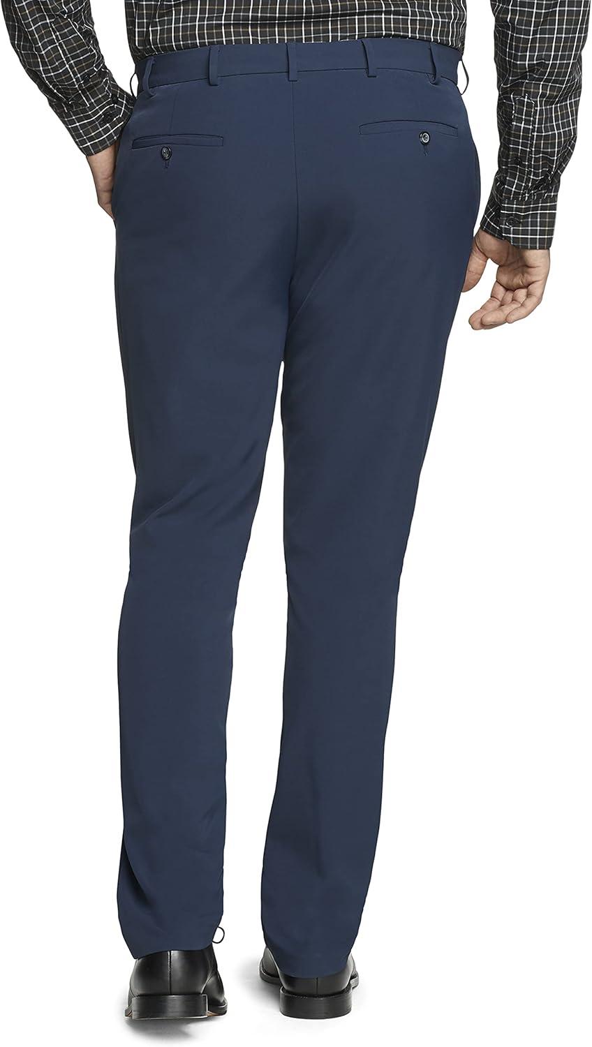 imageVan Heusen Mens Big and Tall Stain Shield Stretch Straight Fit Flat Front Dress PantNavy Blazer