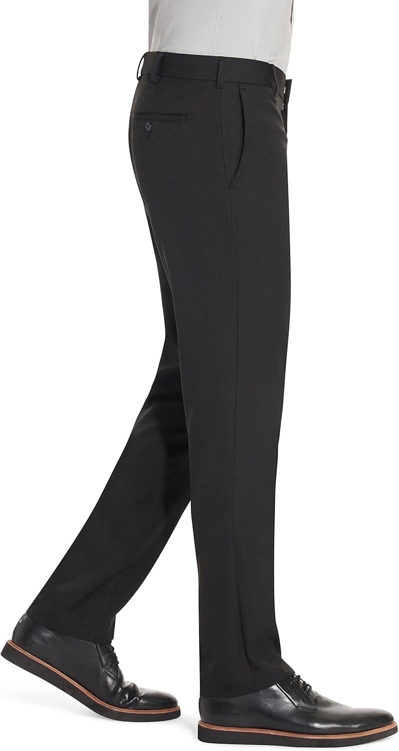 imageVan Heusen Mens Big and Tall Traveler Stretch Flat Front Dress PantBlack Noir