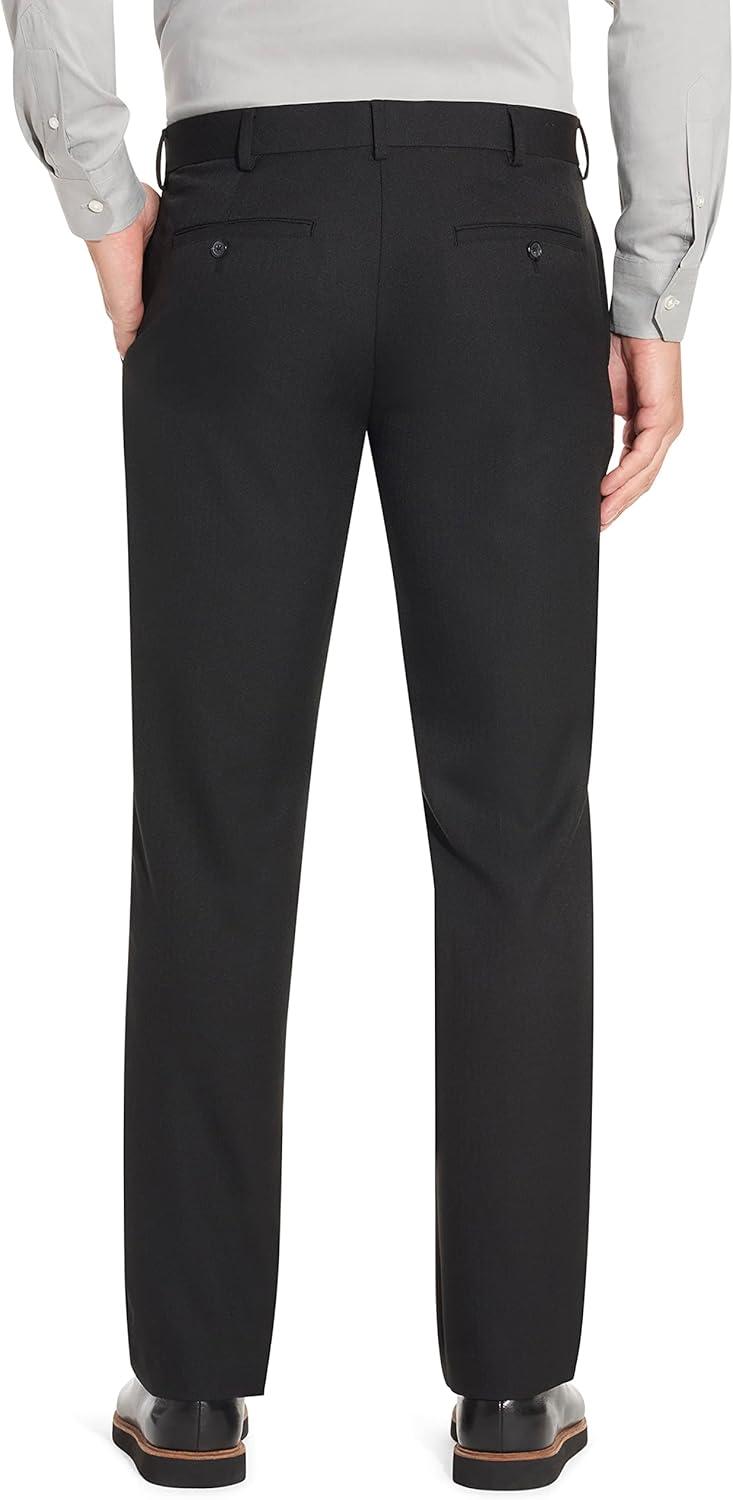 imageVan Heusen Mens Big and Tall Traveler Stretch Flat Front Dress PantBlack Noir