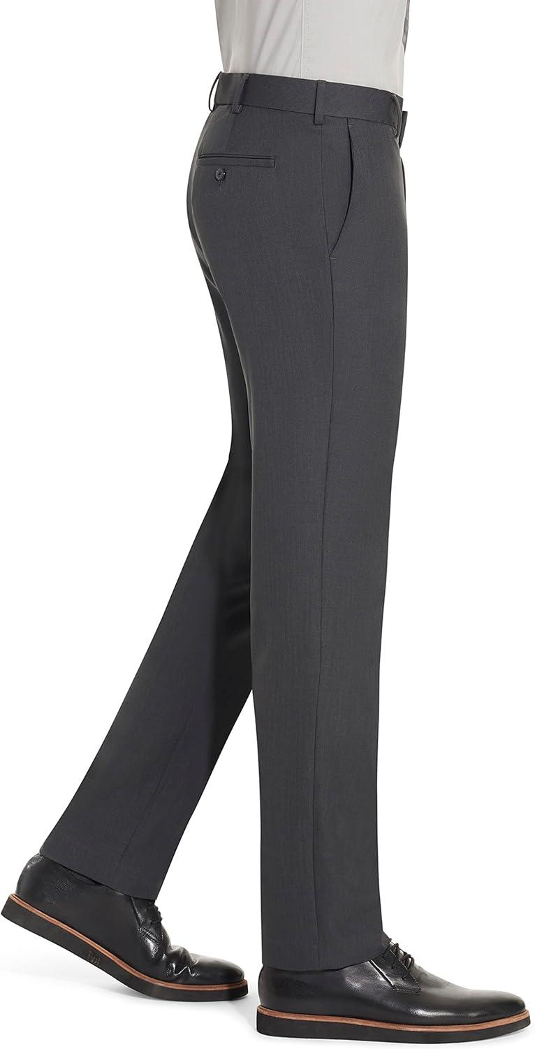 imageVan Heusen Mens Big and Tall Traveler Stretch Flat Front Dress PantCharcoal