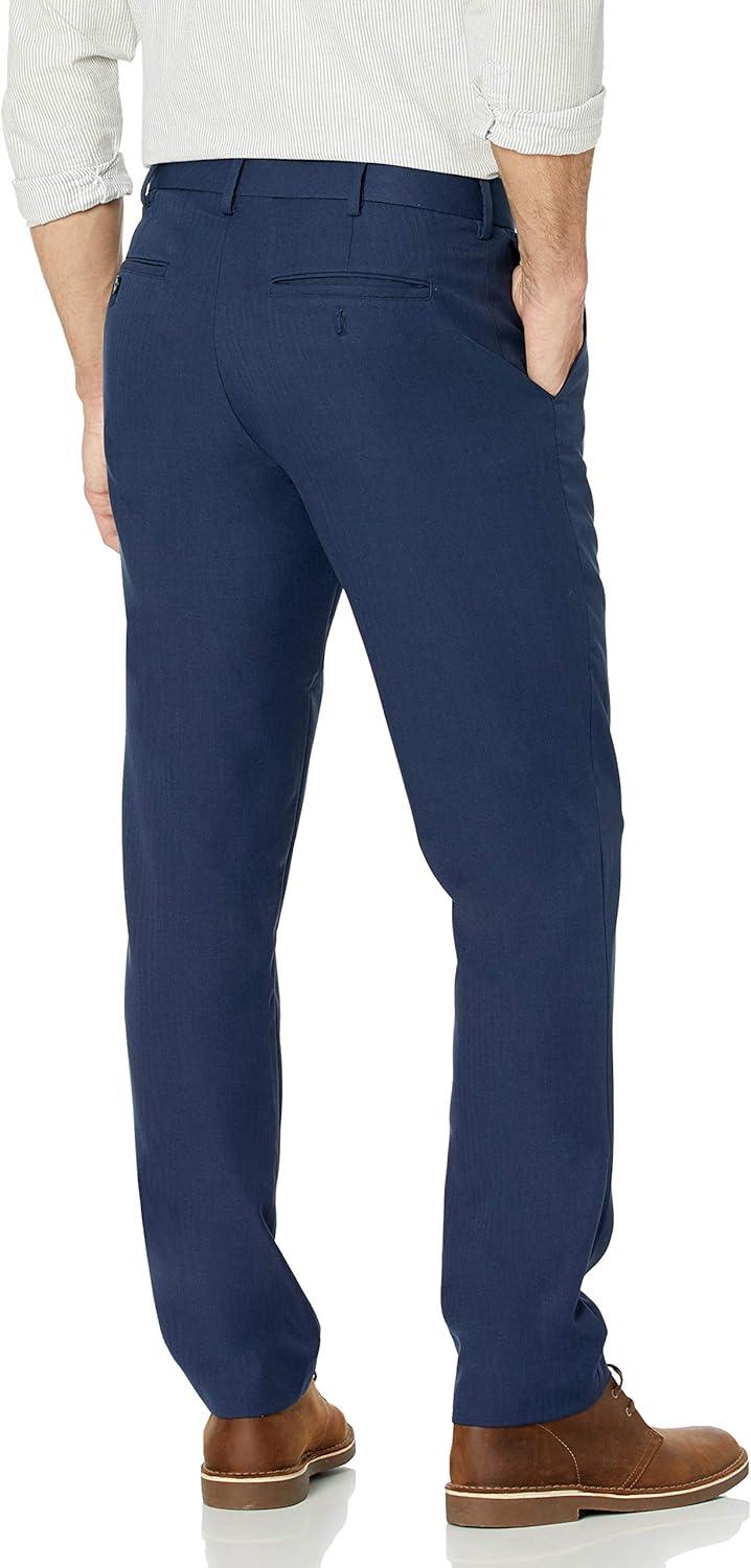 imageVan Heusen Mens Big and Tall Traveler Stretch Flat Front Dress PantIndigo Blue
