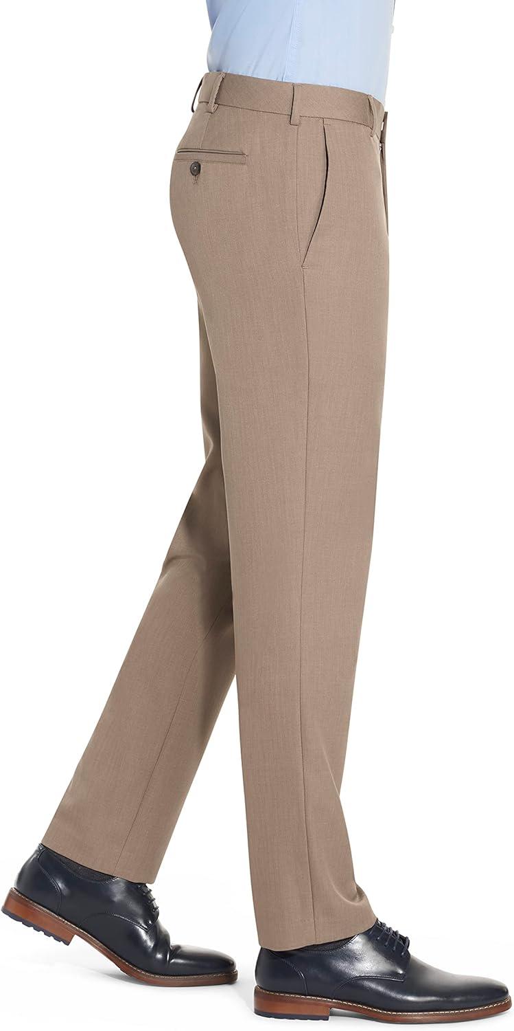 imageVan Heusen Mens Big and Tall Traveler Stretch Flat Front Dress PantTaupe