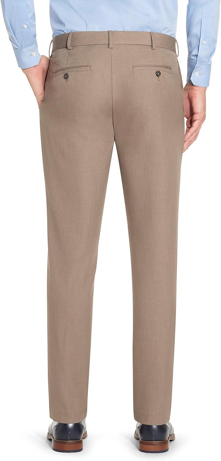 imageVan Heusen Mens Big and Tall Traveler Stretch Flat Front Dress PantTaupe