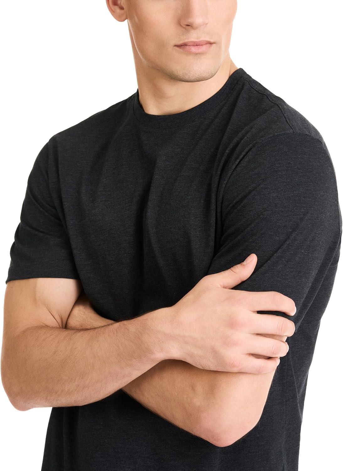 imageVan Heusen Mens Essential Stain Shield TShirtBlack Heather