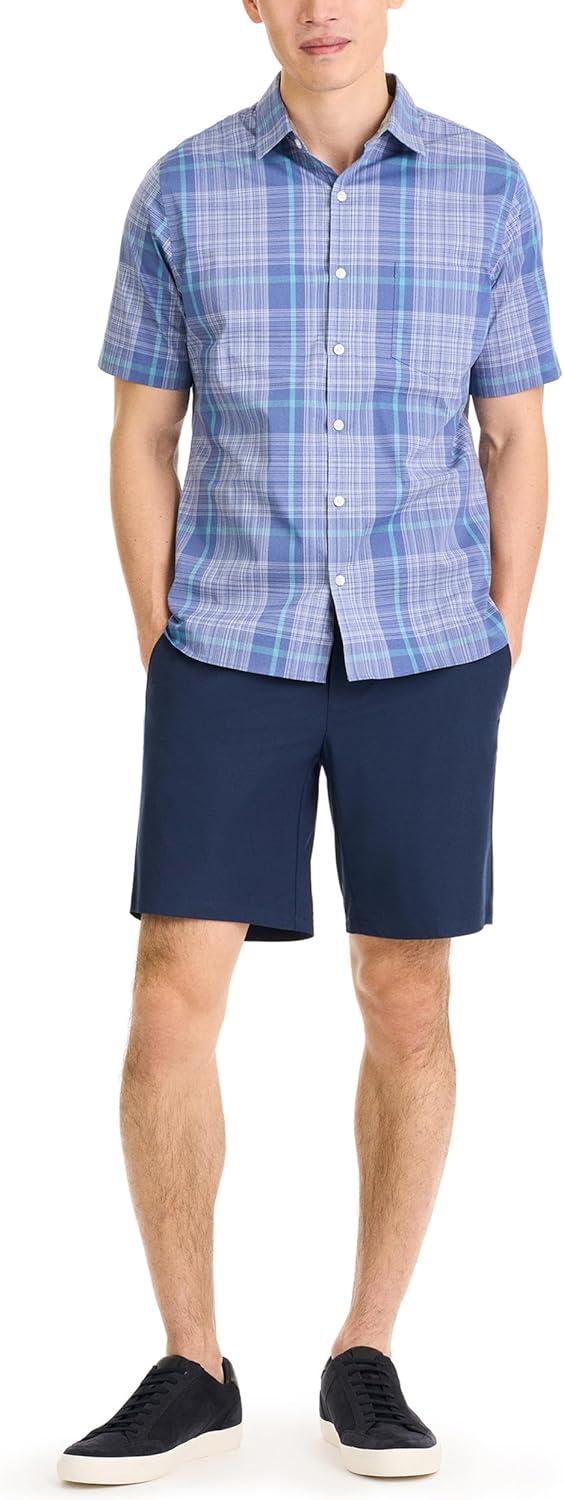 imageVan Heusen Mens Essential Woven Short Sleeve Button UpGrey Blue