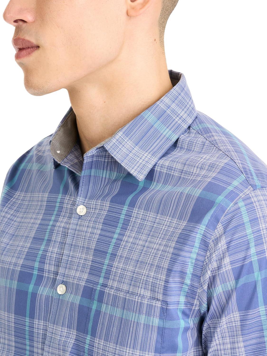 imageVan Heusen Mens Essential Woven Short Sleeve Button UpGrey Blue