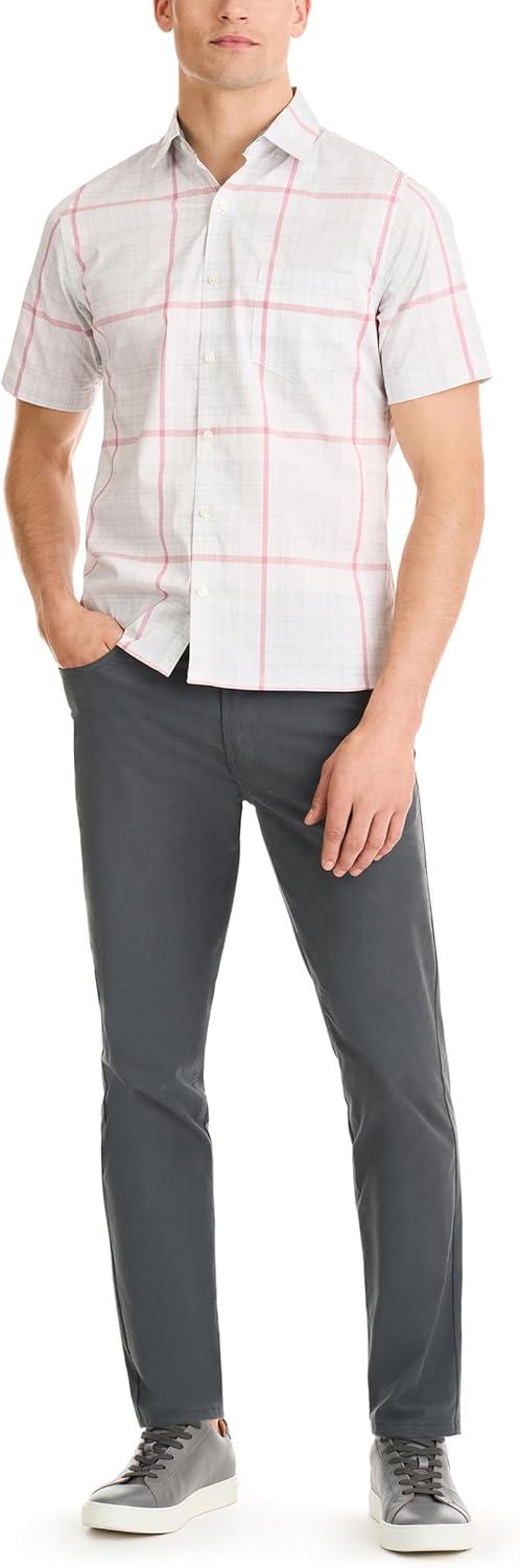 imageVan Heusen Mens Essential Woven Short Sleeve Button UpHigh Rise