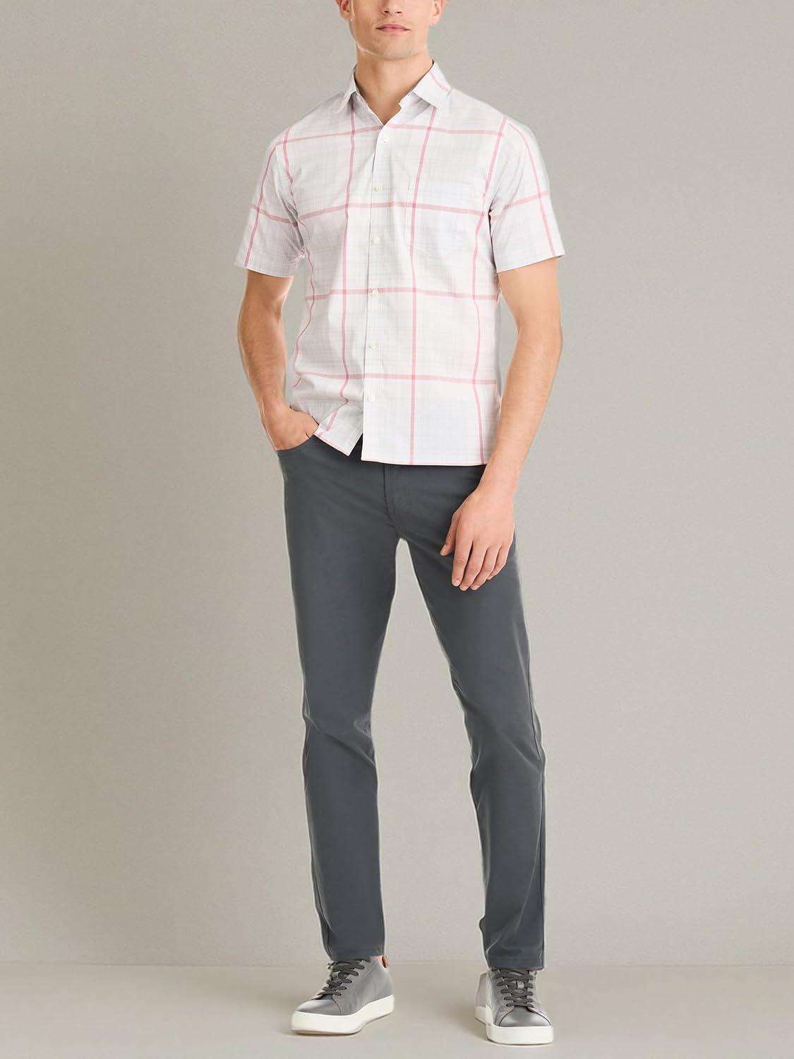 imageVan Heusen Mens Essential Woven Short Sleeve Button UpHigh Rise