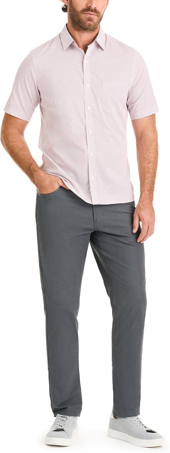 imageVan Heusen Mens Essential Woven Short Sleeve Button UpPink Nectar
