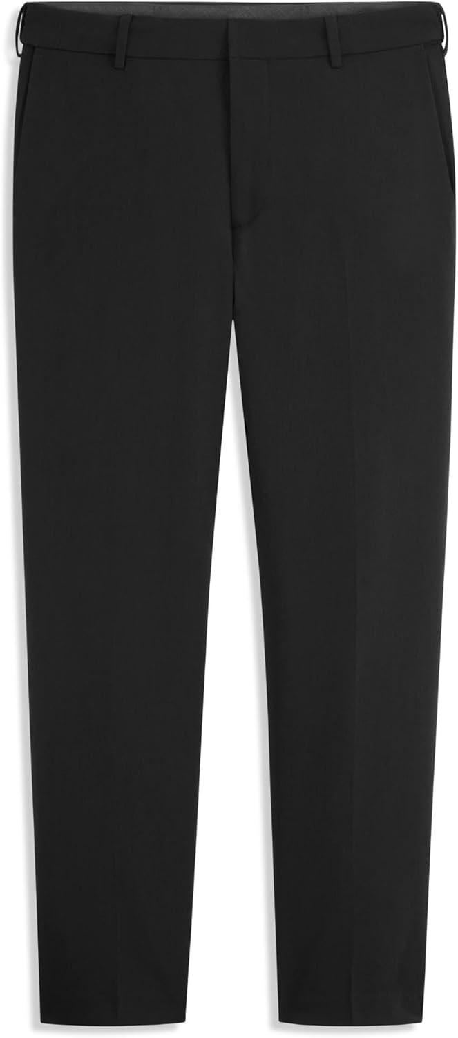 imageVan Heusen Mens Flex Flat Front Straight Fit PantBlack Soft Lux