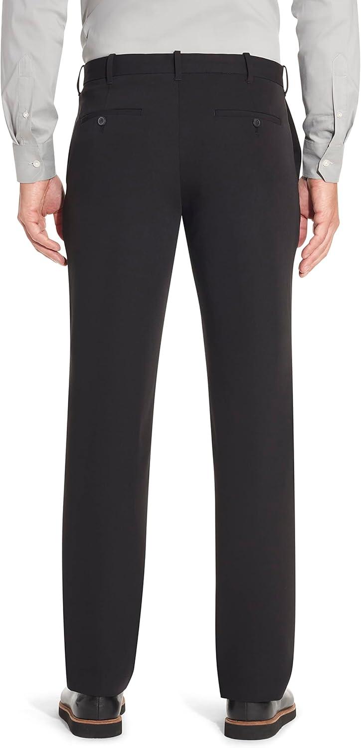 imageVan Heusen Mens Flex Flat Front Straight Fit PantBlack