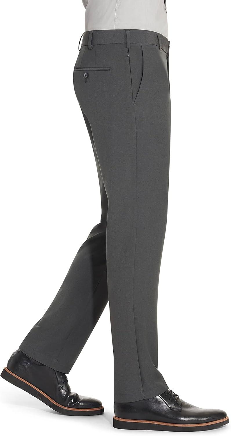 imageVan Heusen Mens Flex Flat Front Straight Fit PantCharcoal