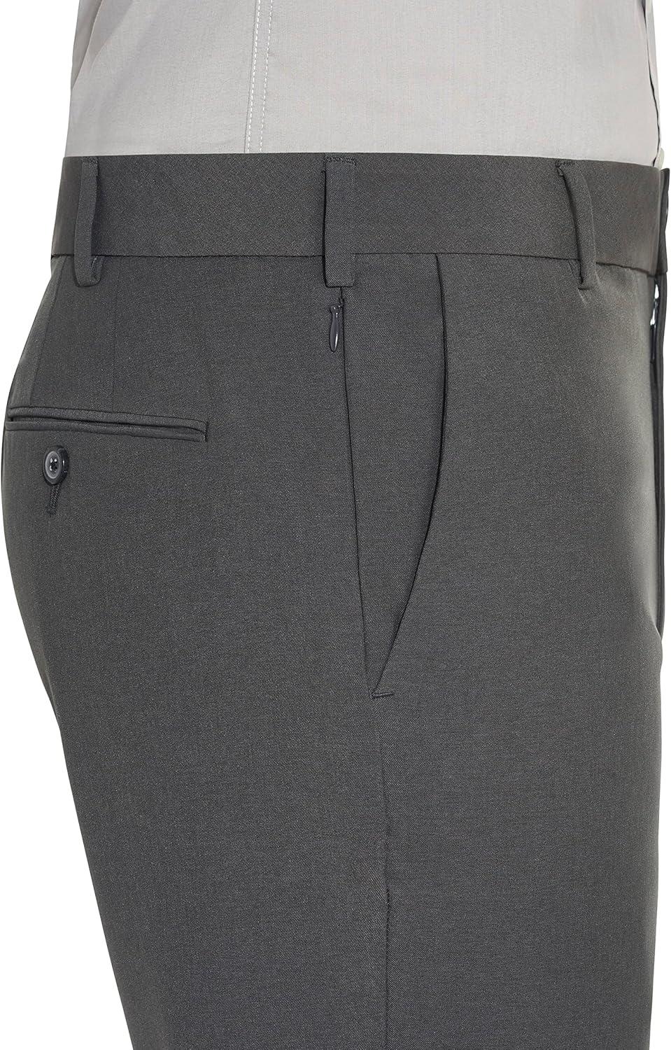 imageVan Heusen Mens Flex Flat Front Straight Fit PantCharcoal