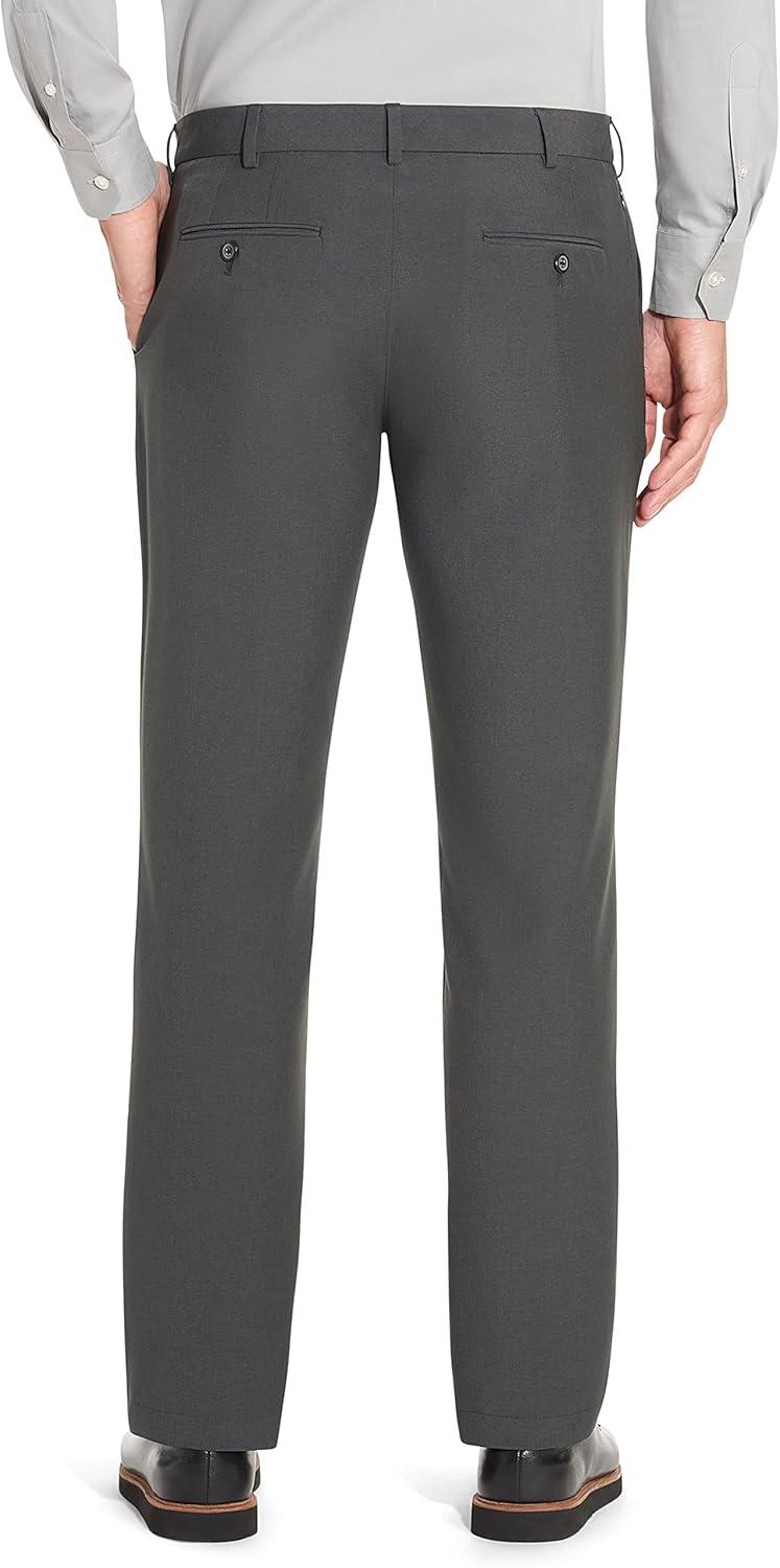 imageVan Heusen Mens Flex Flat Front Straight Fit PantCharcoal