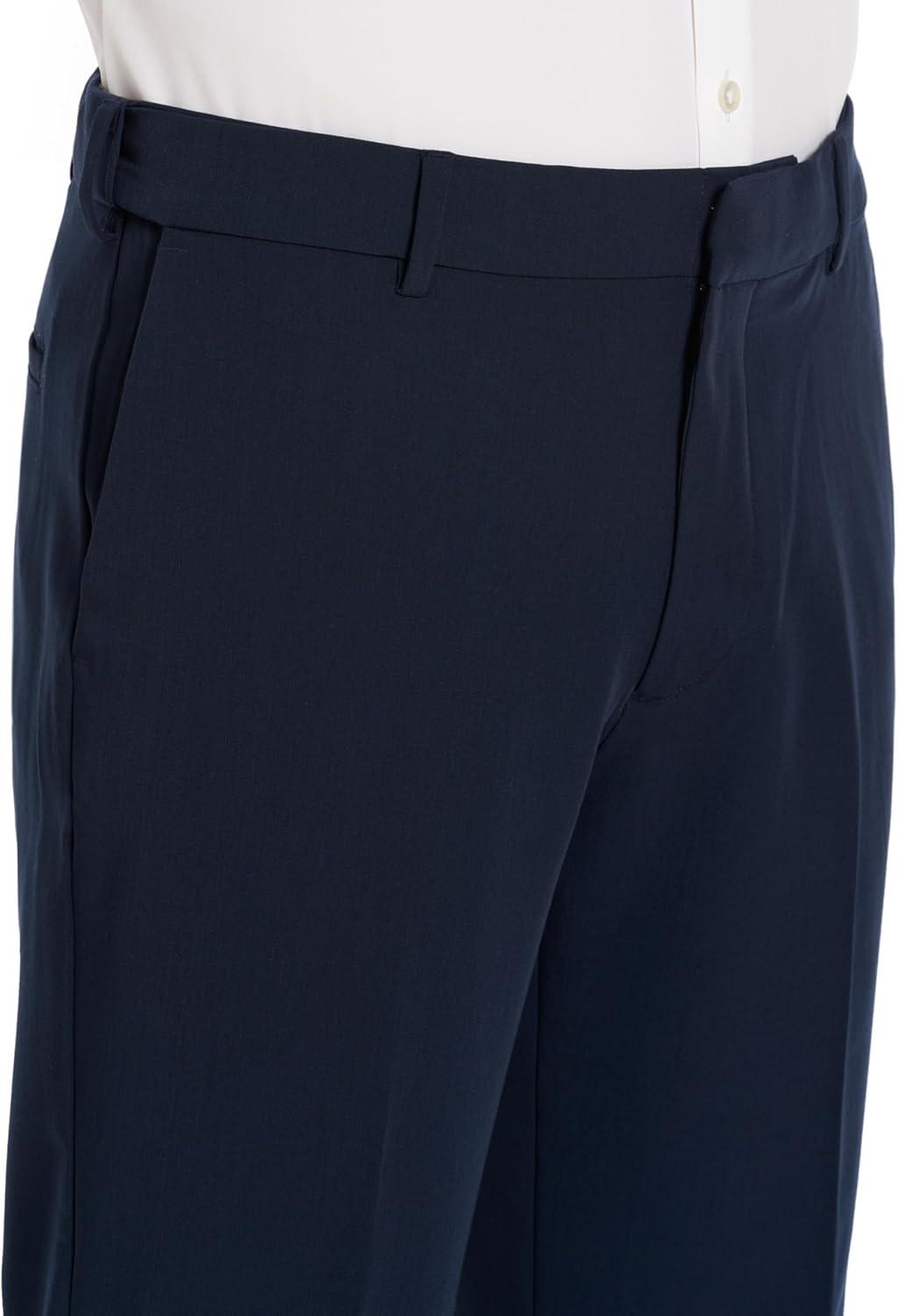 imageVan Heusen Mens Flex Flat Front Straight Fit PantNavy Soft Lux
