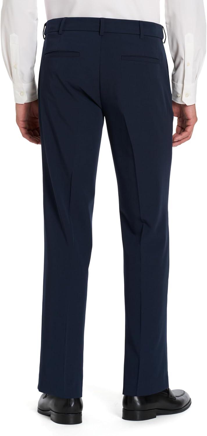 imageVan Heusen Mens Flex Flat Front Straight Fit PantNavy Soft Lux
