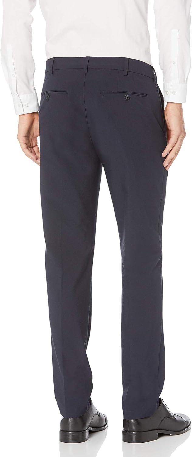 imageVan Heusen Mens Flex Flat Front Straight Fit PantSea Navy