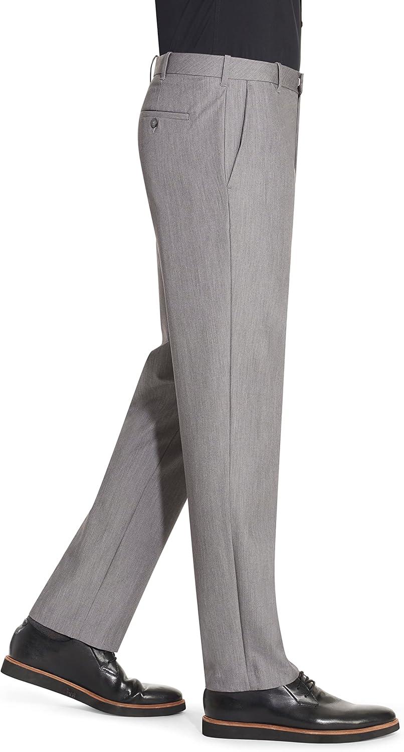 imageVan Heusen Mens Flex Flat Front Straight Fit PantSilver Grey