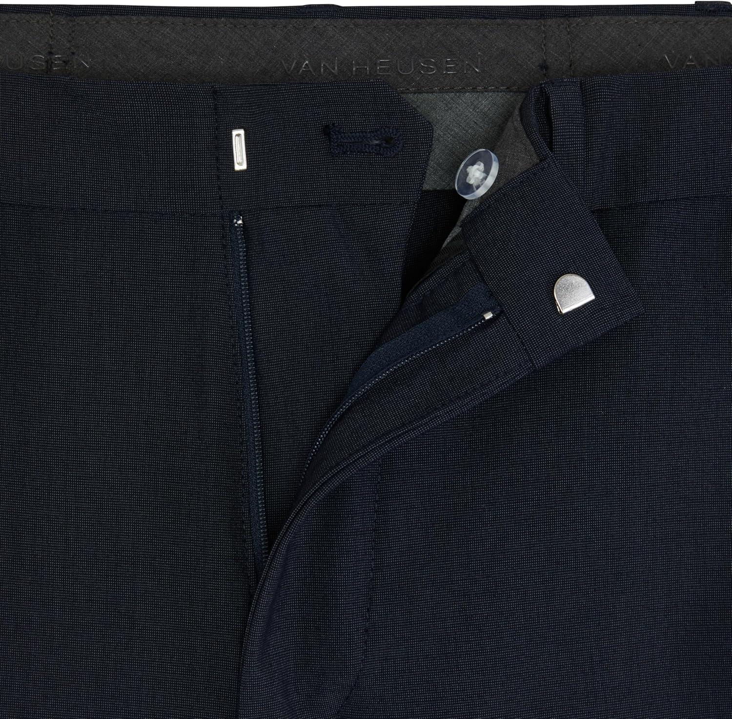imageVan Heusen Mens Flex Flat Front Straight Fit PantSky Captain Blue Soft Lux