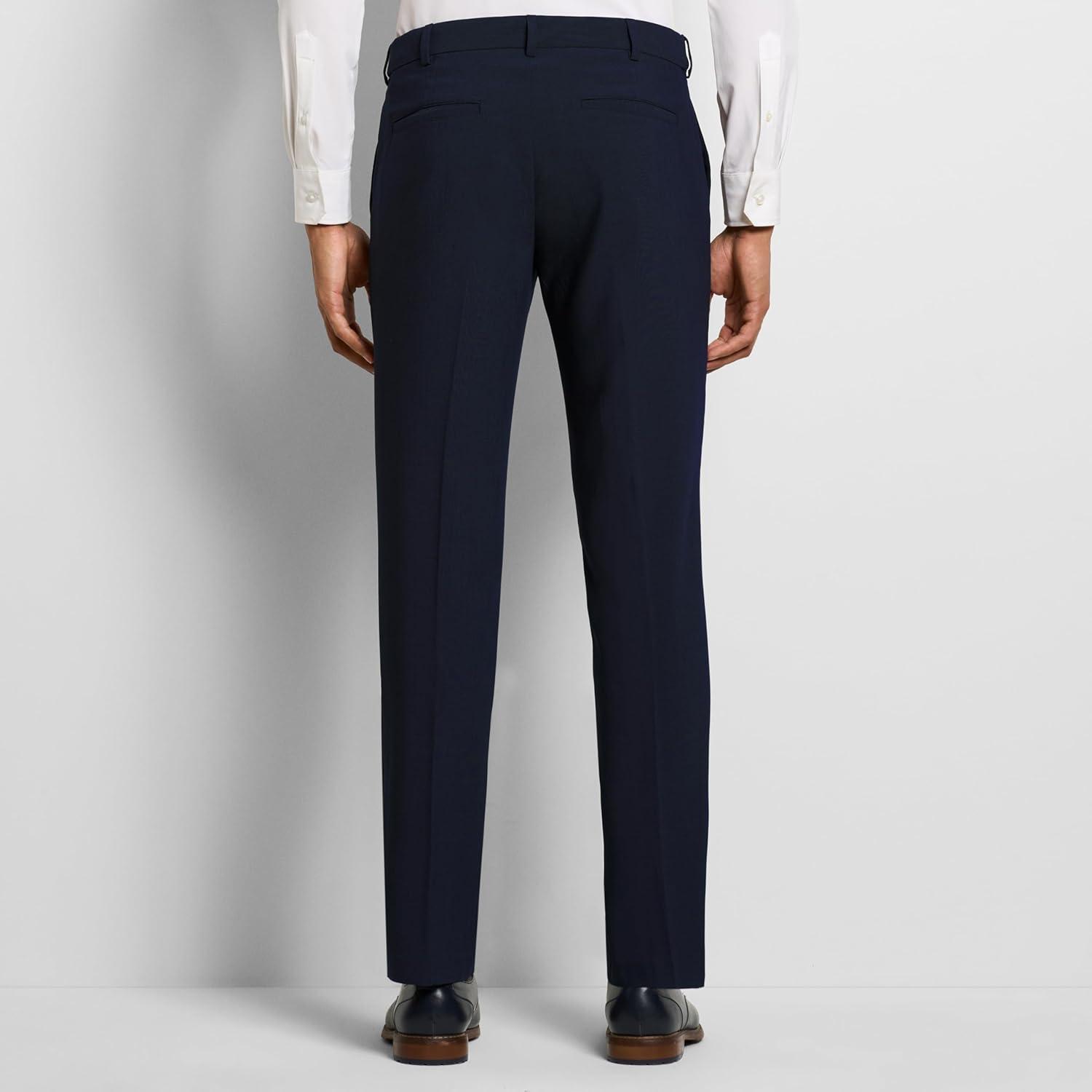 imageVan Heusen Mens Flex Flat Front Straight Fit PantSky Captain Blue Soft Lux