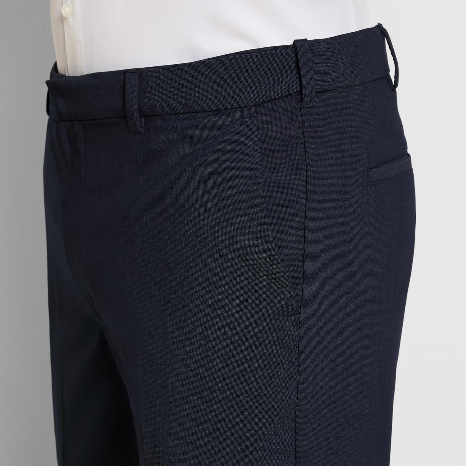 imageVan Heusen Mens Flex Flat Front Straight Fit PantSky Captain Blue Soft Lux