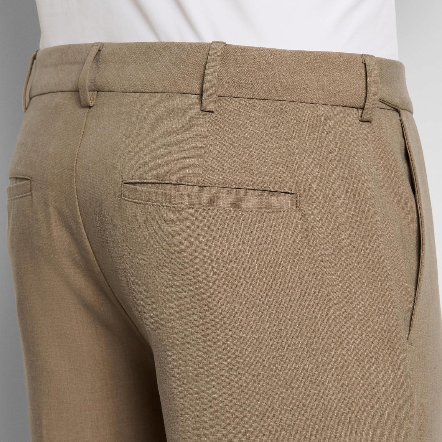 imageVan Heusen Mens Flex Flat Front Straight Fit PantTigers Eye Khaki Soft Lux