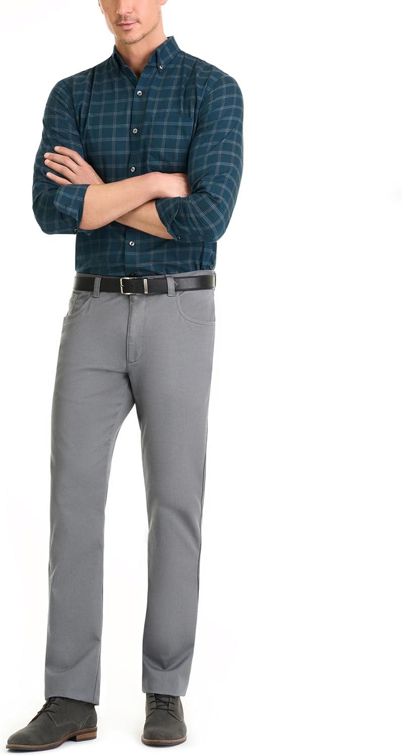 imageVan Heusen Mens NoIron Long Sleeve Button Down Shirt Comfortable Stretch FabricTuq Seabed