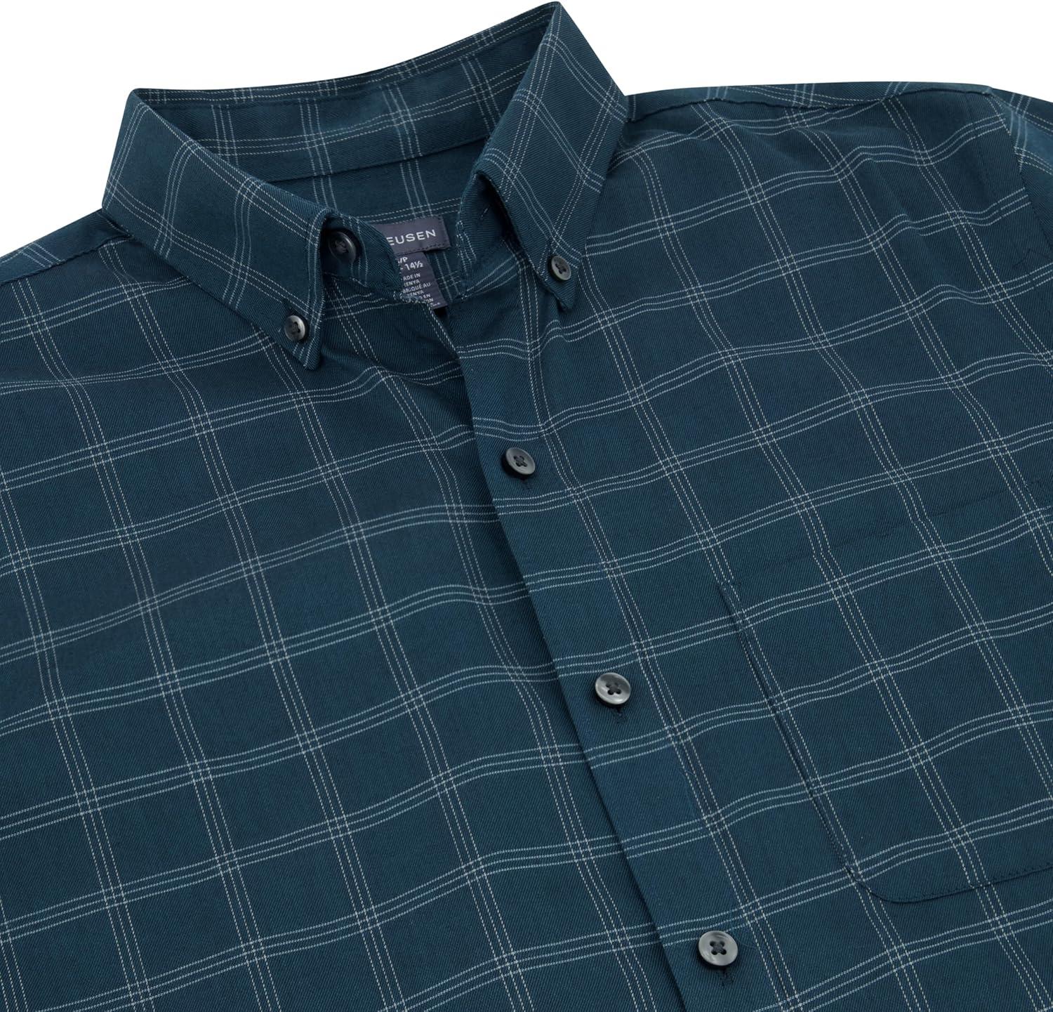 imageVan Heusen Mens NoIron Long Sleeve Button Down Shirt Comfortable Stretch FabricTuq Seabed