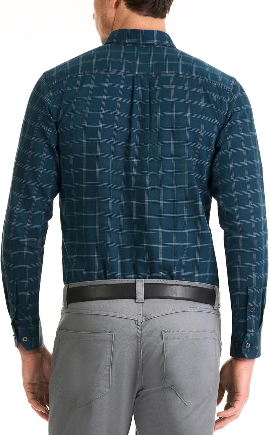 imageVan Heusen Mens NoIron Long Sleeve Button Down Shirt Comfortable Stretch FabricTuq Seabed