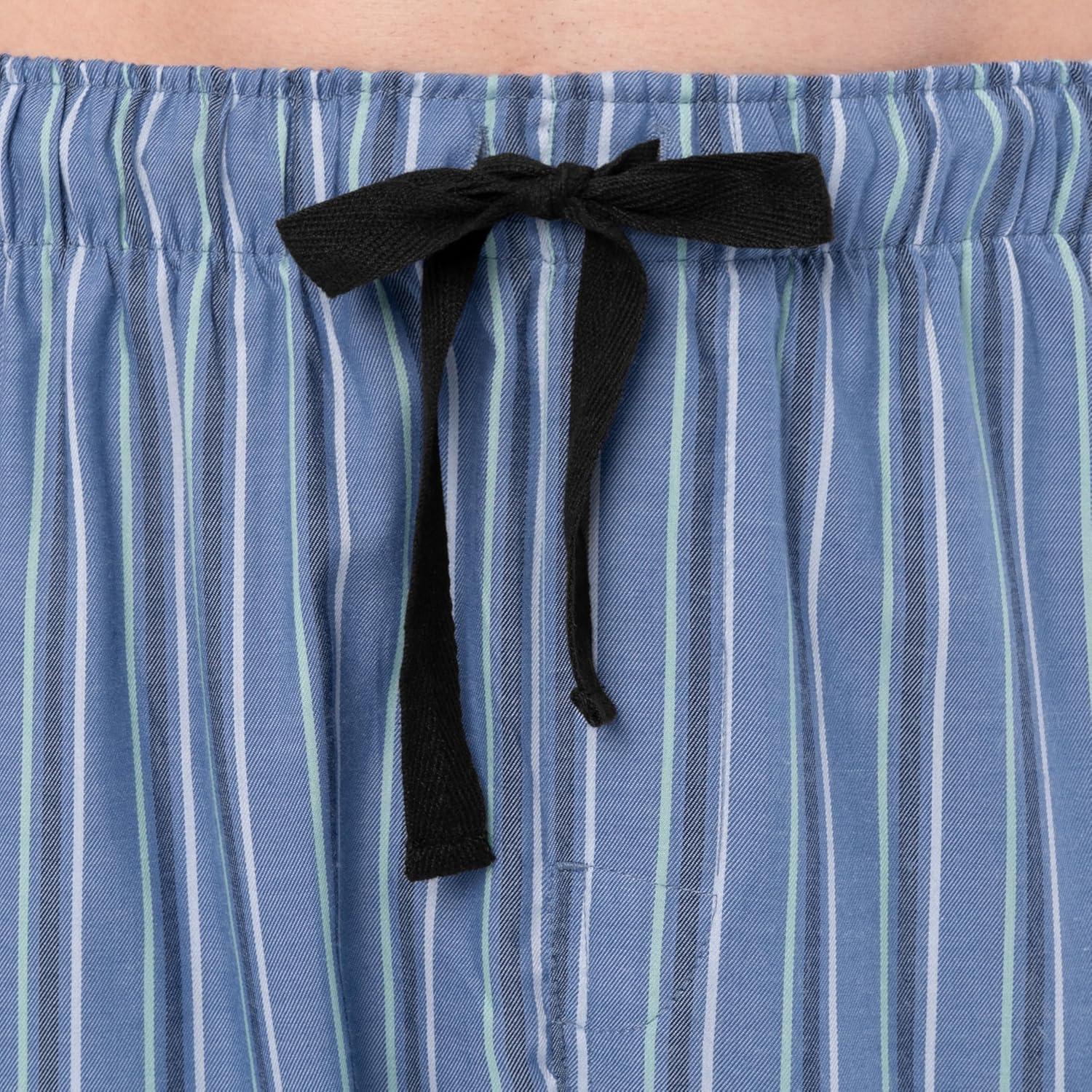 imageVan Heusen Mens Polyrayon Yarndye Woven Sleep Pajama PantBlue Stripe