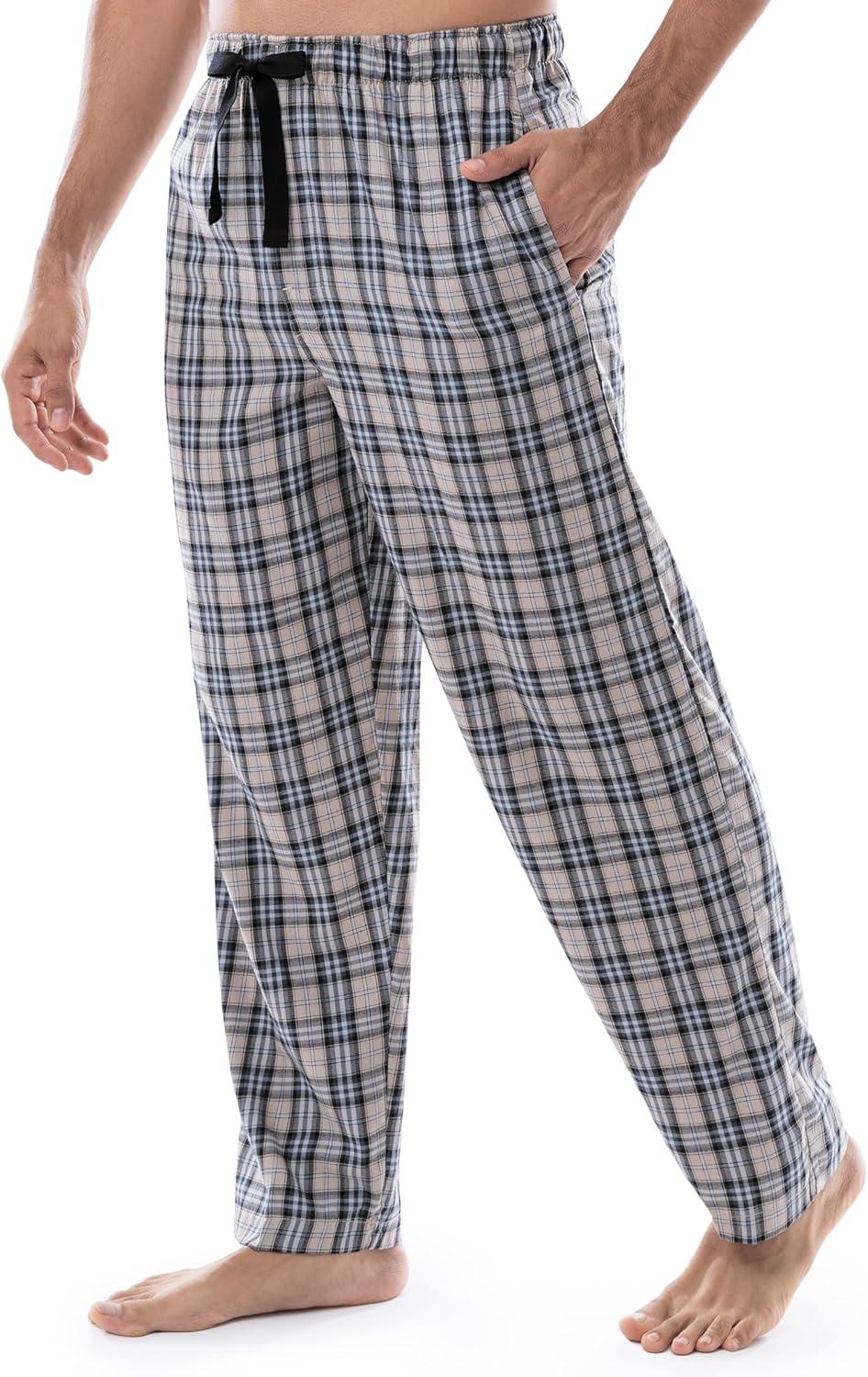 imageVan Heusen Mens Polyrayon Yarndye Woven Sleep Pajama PantKhaki Plaid