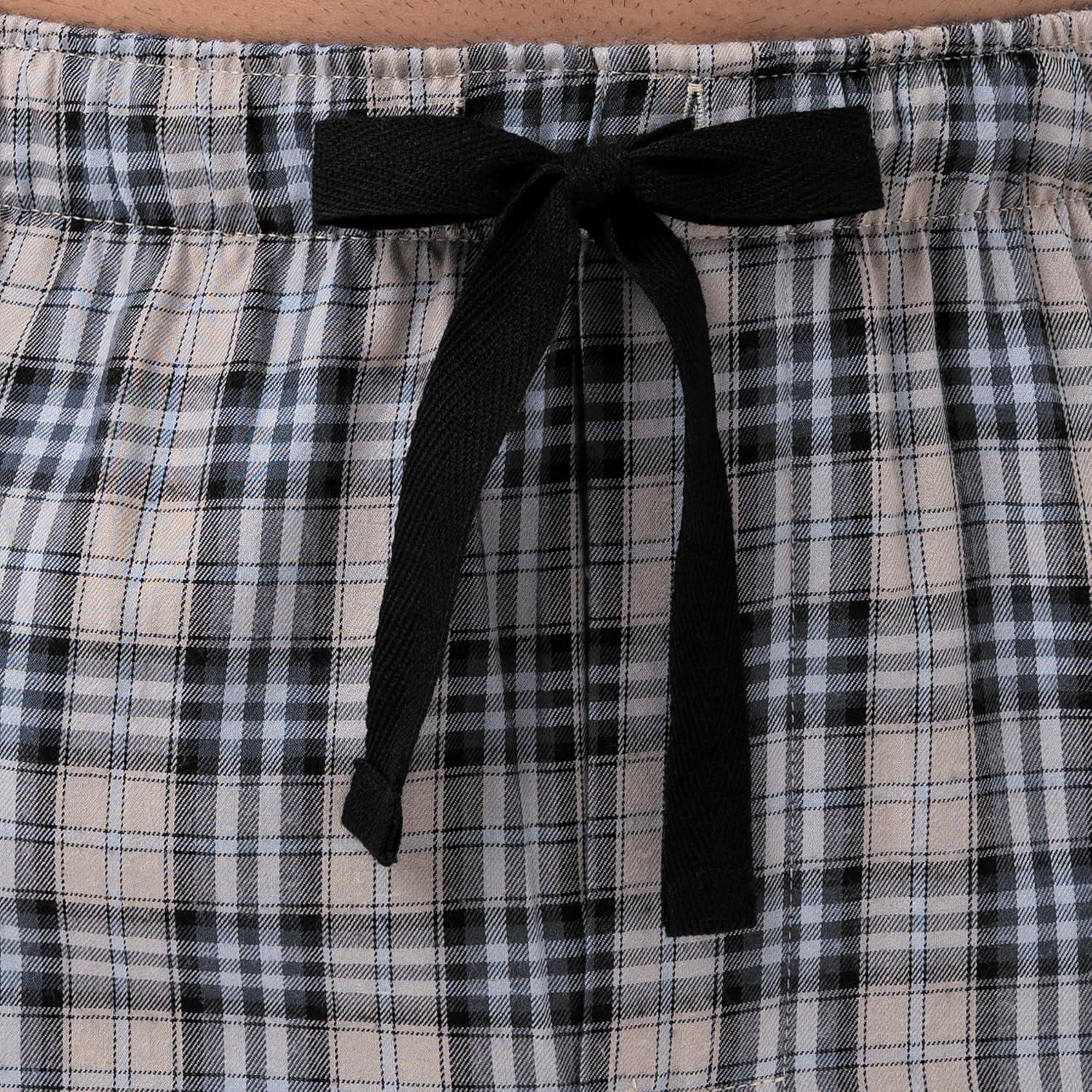 imageVan Heusen Mens Polyrayon Yarndye Woven Sleep Pajama PantKhaki Plaid