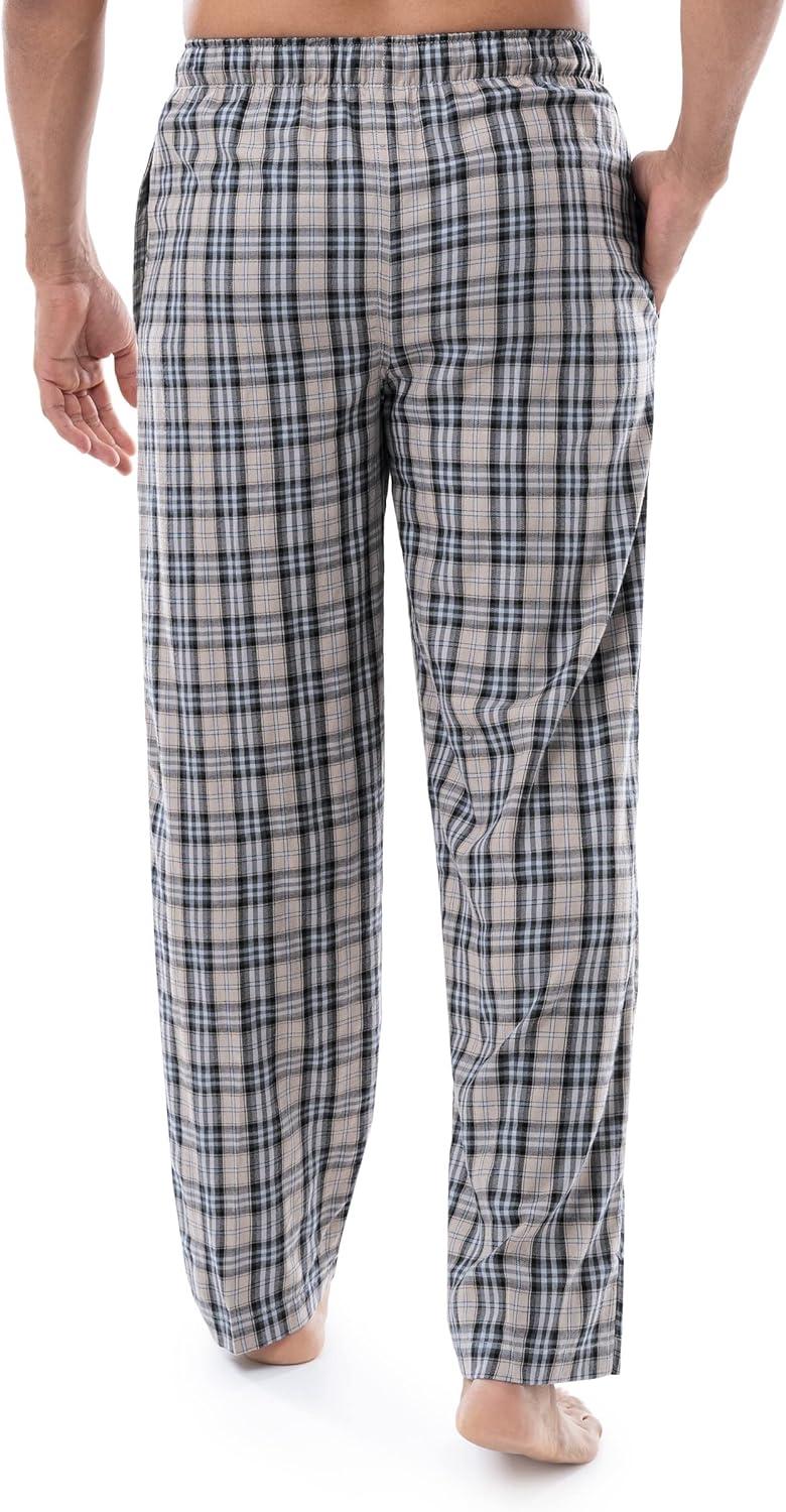 imageVan Heusen Mens Polyrayon Yarndye Woven Sleep Pajama PantKhaki Plaid