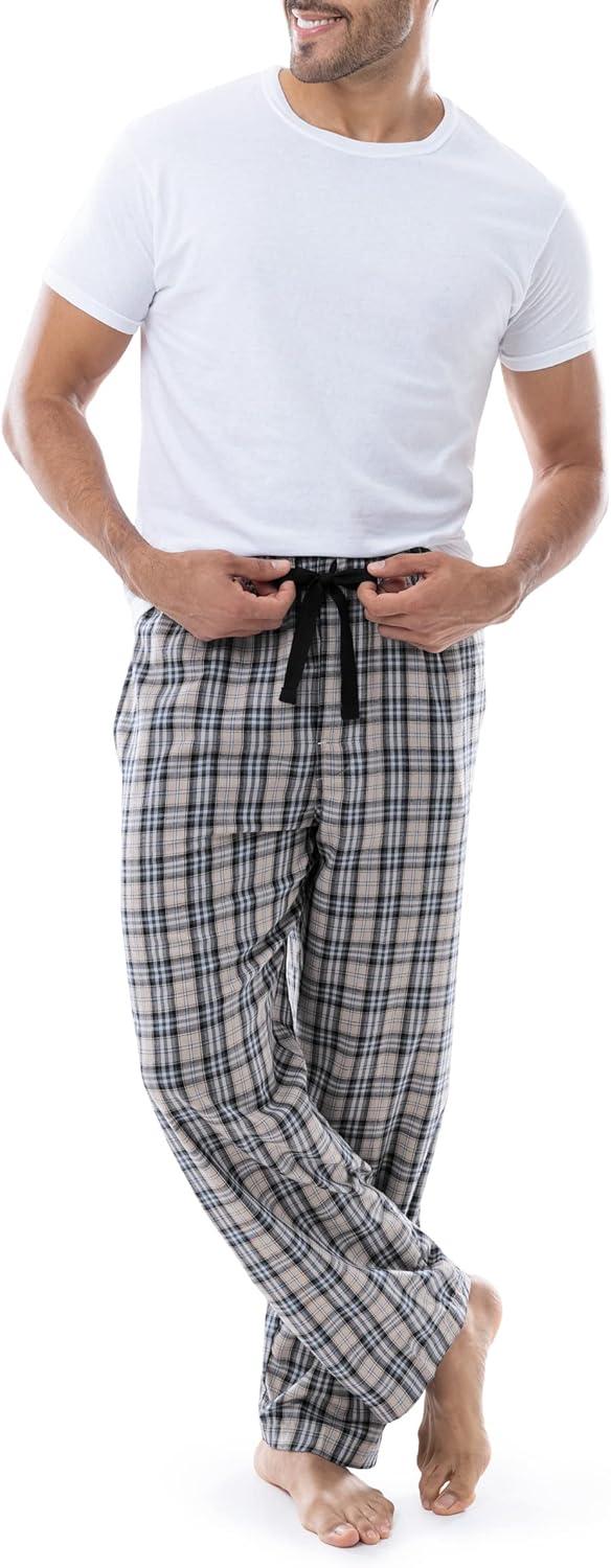 imageVan Heusen Mens Polyrayon Yarndye Woven Sleep Pajama PantKhaki Plaid