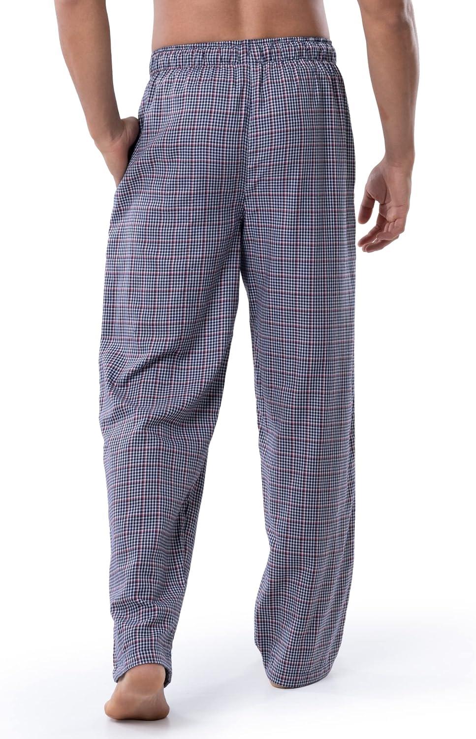 imageVan Heusen Mens Polyrayon Yarndye Woven Sleep Pajama PantNavyPink Check