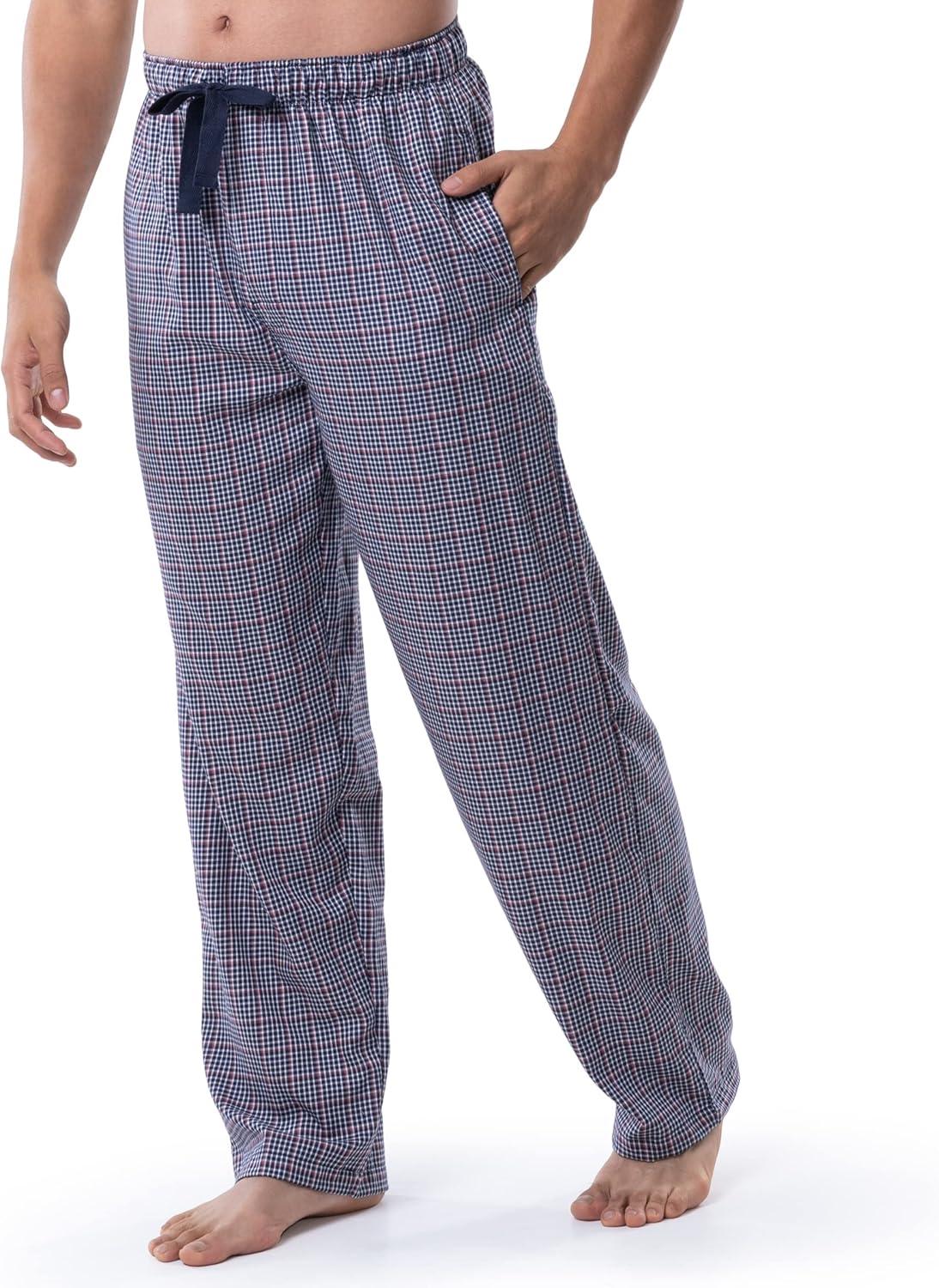 imageVan Heusen Mens Polyrayon Yarndye Woven Sleep Pajama PantNavyPink Check