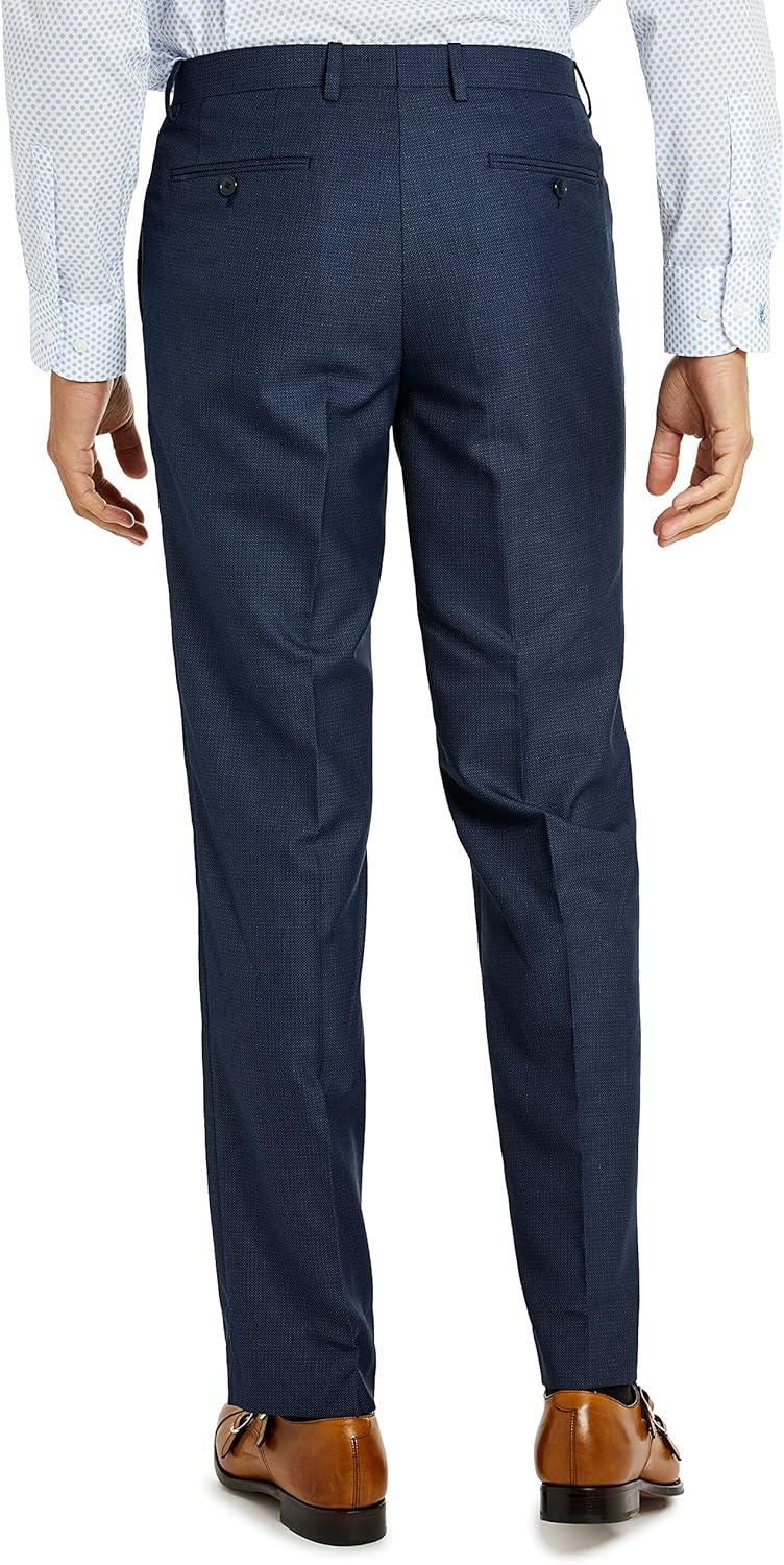 imageVan Heusen Mens Regular Fit Suit SeparatesBlueCharcoal Birdseye