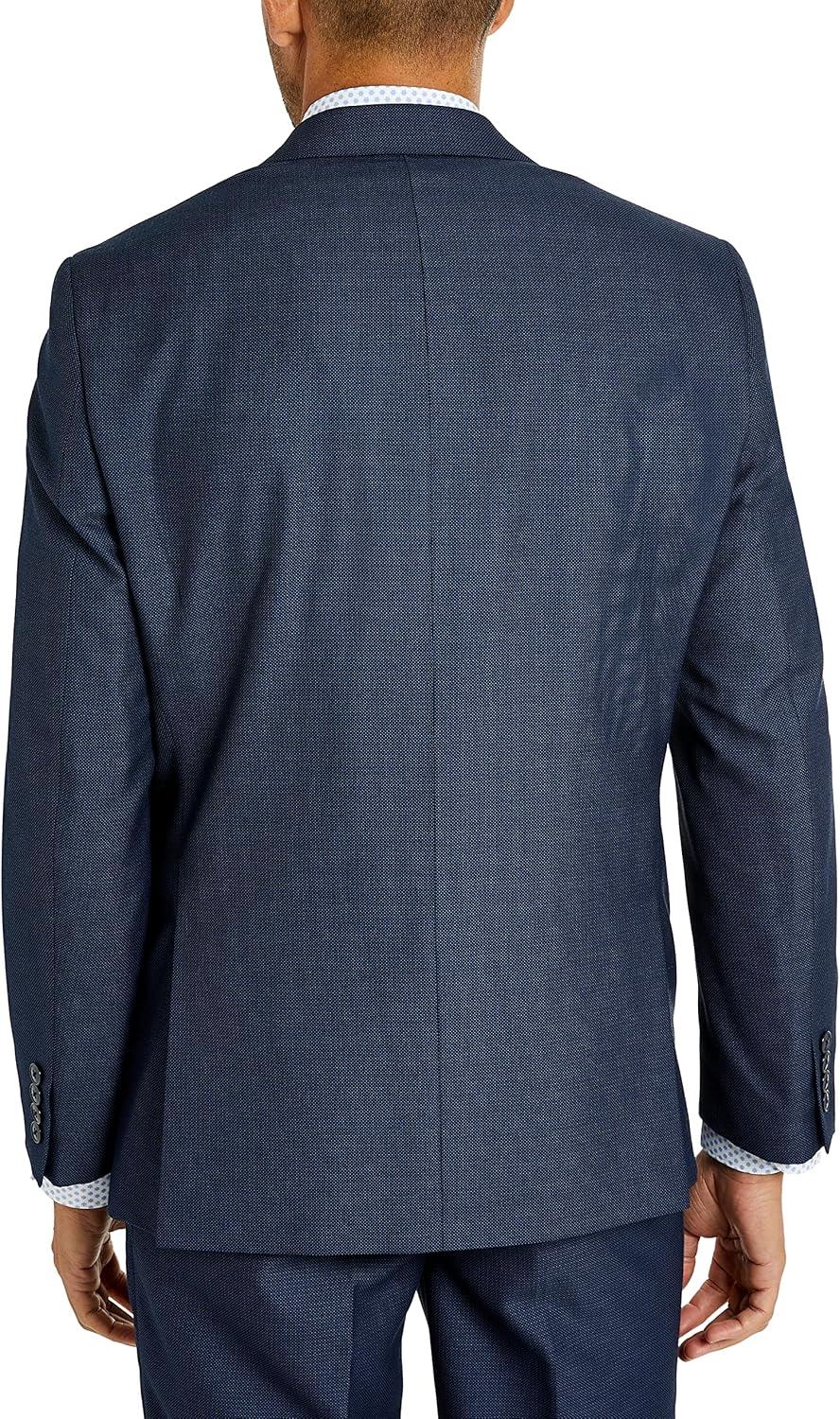 imageVan Heusen Mens Regular Fit Suit SeparatesBlueCharcoal Birdseye