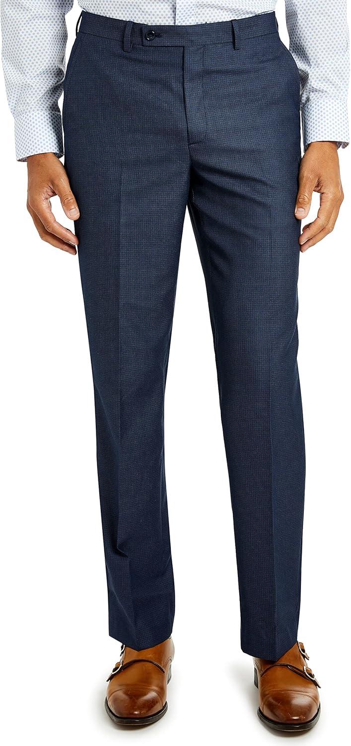 imageVan Heusen Mens Regular Fit Suit SeparatesBlueCharcoal Birdseye
