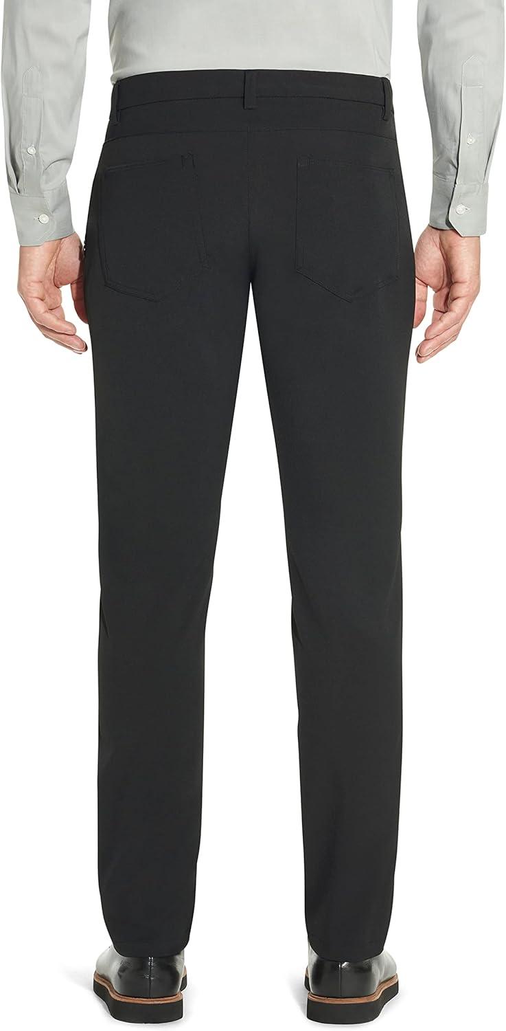 imageVan Heusen Mens Slim Fit Flex 4Way Stretch Tech PantBusiness Casual PantsBlack
