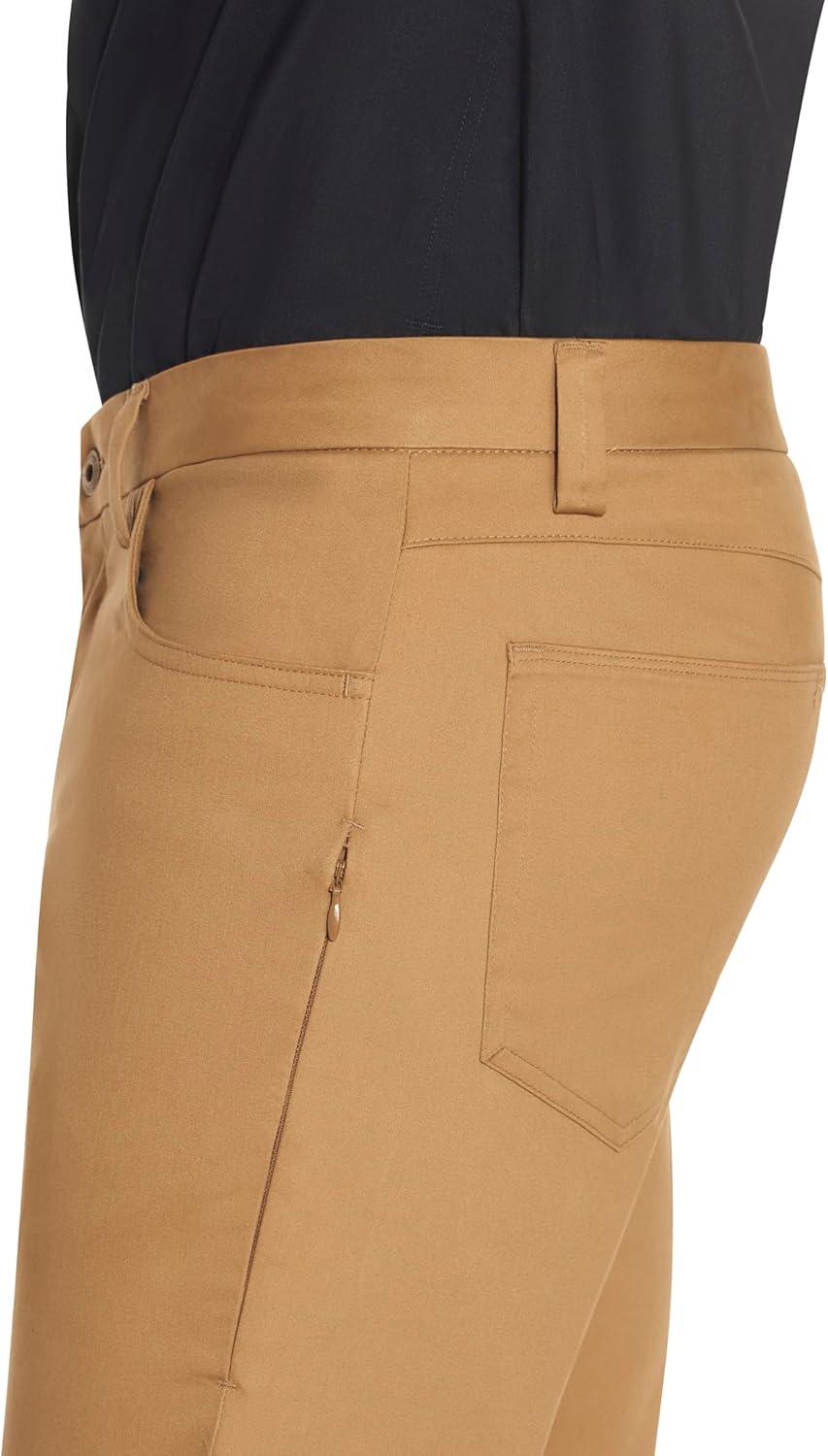 imageVan Heusen Mens Slim Fit Flex Super Soft Tech PantBusiness Casual PantsCognac