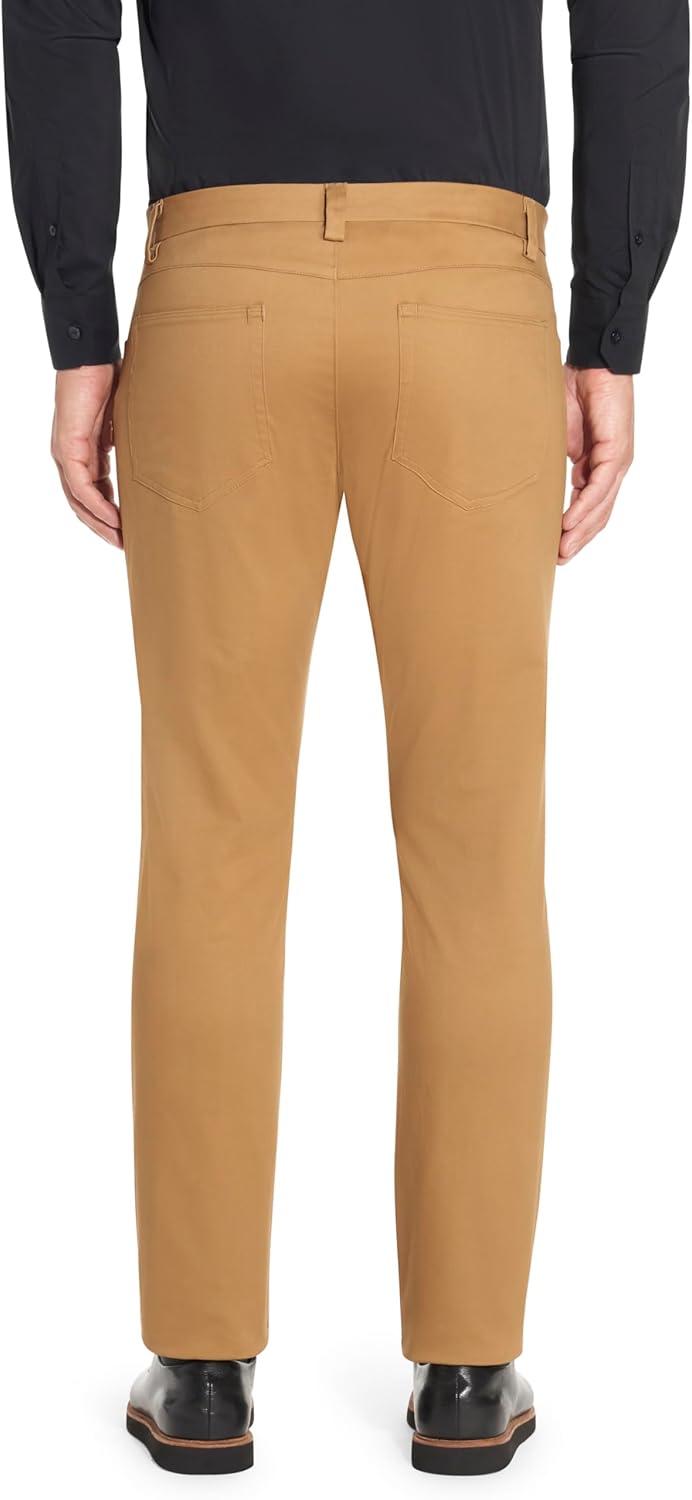 imageVan Heusen Mens Slim Fit Flex Super Soft Tech PantBusiness Casual PantsCognac