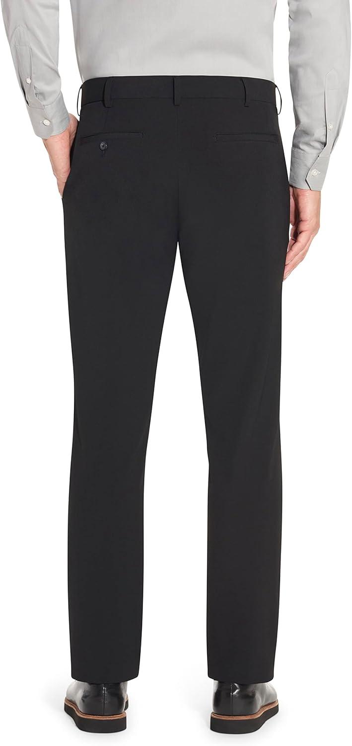 imageVan Heusen Mens Stain Shield Stretch Slim Fit Flat Front Dress PantBlack