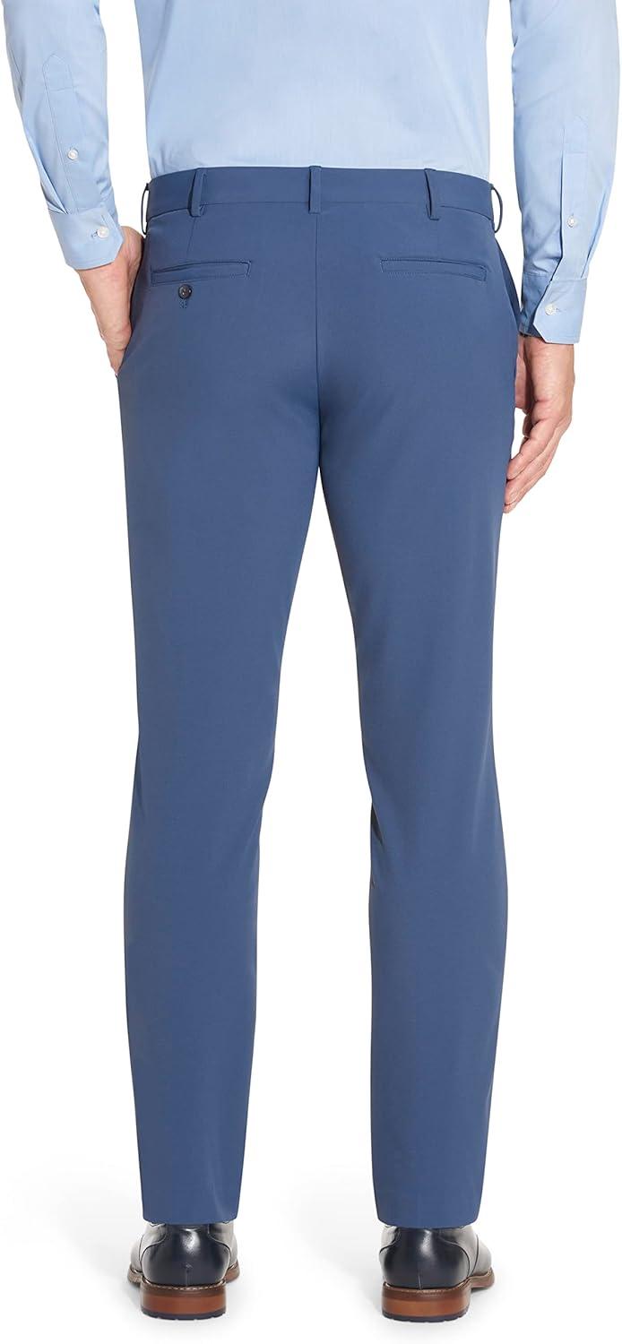 imageVan Heusen Mens Stain Shield Stretch Slim Fit Flat Front Dress PantBlueberry Dust