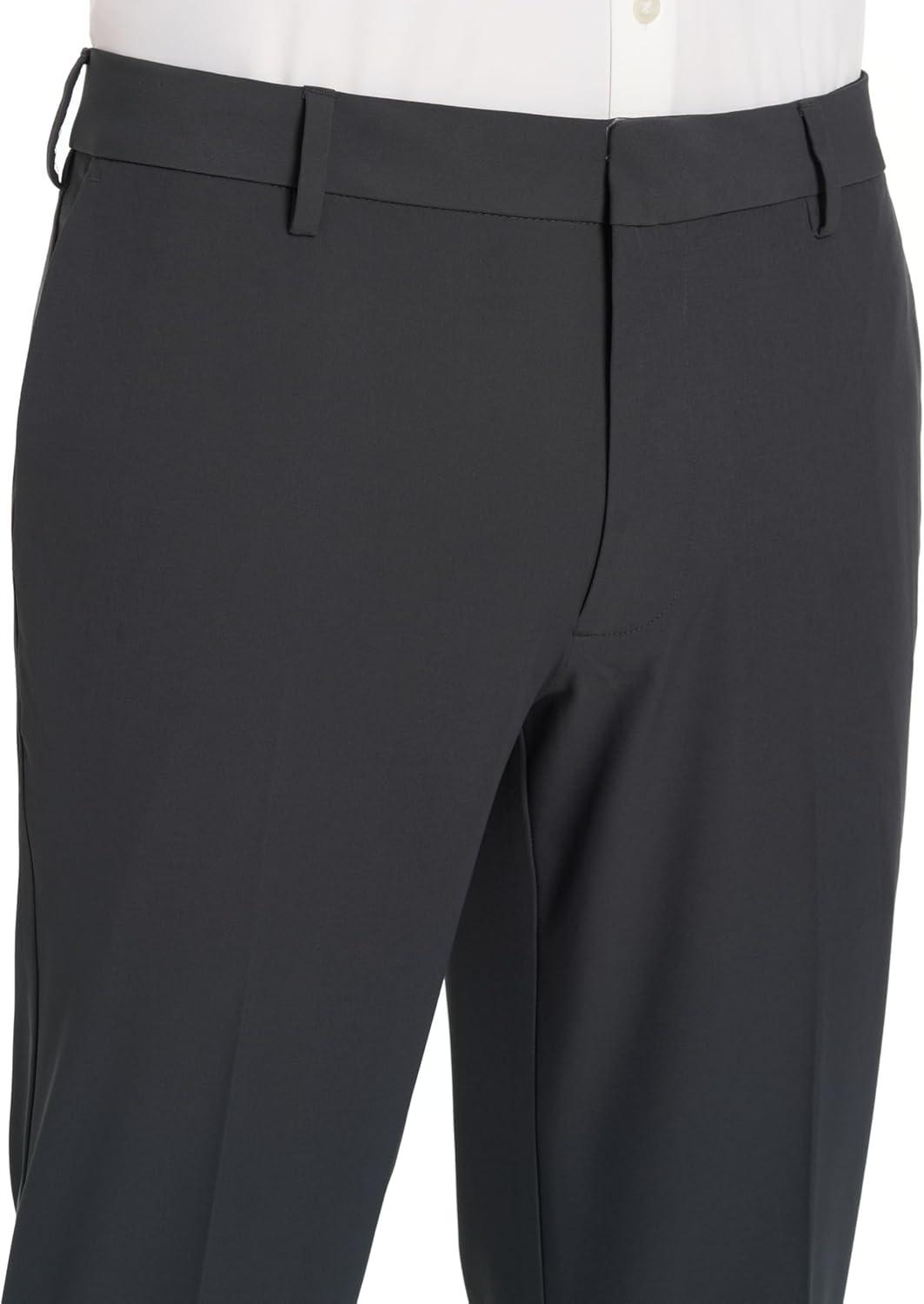 imageVan Heusen Mens Stain Shield Stretch Slim Fit Flat Front Dress PantCharcoal Grey