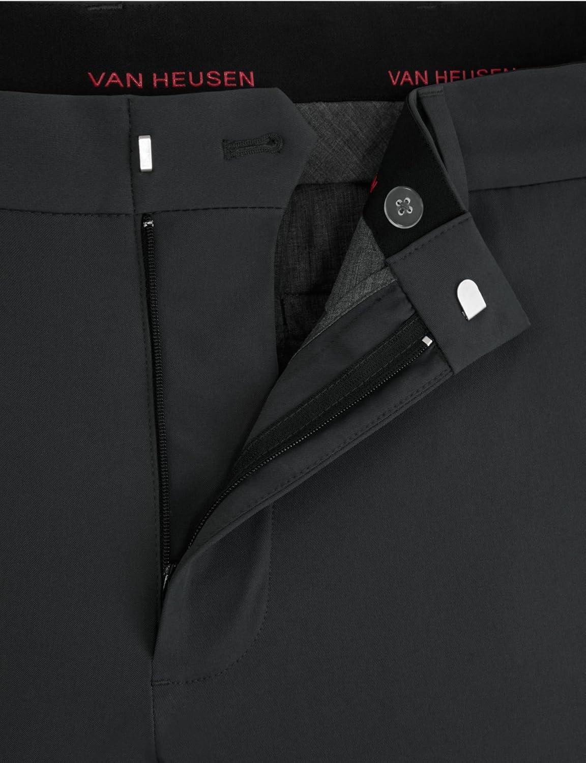 imageVan Heusen Mens Stain Shield Stretch Slim Fit Flat Front Dress PantCharcoal Grey