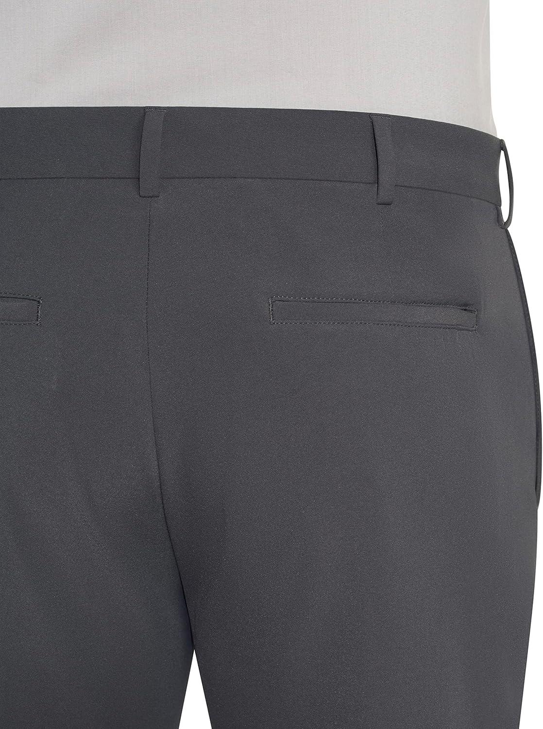 imageVan Heusen Mens Stain Shield Stretch Slim Fit Flat Front Dress PantCharcoal Smoke