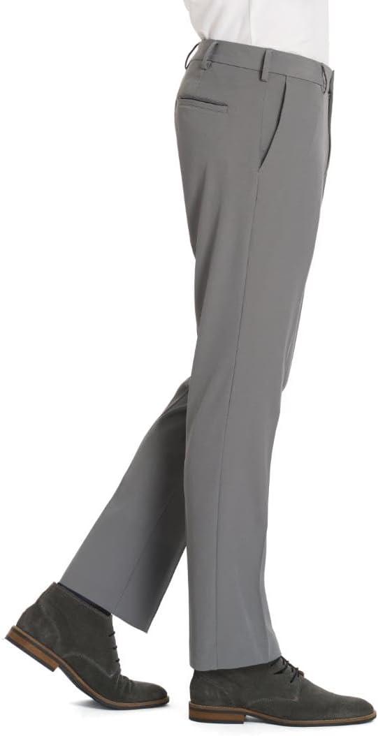 imageVan Heusen Mens Stain Shield Stretch Slim Fit Flat Front Dress PantDove Grey